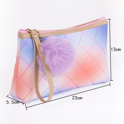 China Amazon Wholesale Fashion Makeup Bags Private Label Pink Plush Cosmetic Bag For Make Up Travel Makeup Bag And Case for sale