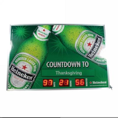 China Indoor Cardboard Countdown Sign with Battery Power COU-EM02 for sale