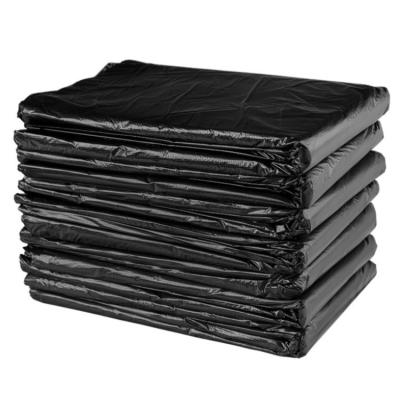 China Giant Household Disposable Black Heavy Industrial HDPE LDPE Lining Bin Plastic Garbage Bag for sale