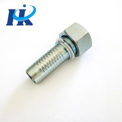 China Industrial 20211 Oil Gas Water Pipe Hydraulic Nipple Fitting Metric Female Flat Seat Straight Fittings Hose Crimp Fittings for sale