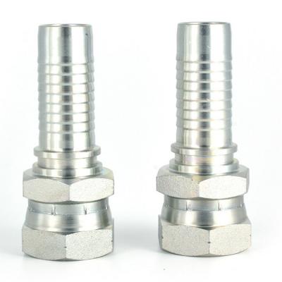 China HEX saeJ514 high precision fittings dual high pressure hydraulic female carbon steel JIC 74 degree hose crimp connector for sale