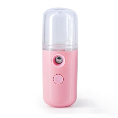 China 2021 beauty skin moisturizer 30ml nano fine mist fan mini water sprayer/facial milk/sterilized water for sale