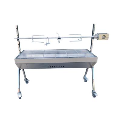 China Stainless Steel Charcoal Adjustable Height BBQ Spit Rotisserie Machine Electric Grill for sale