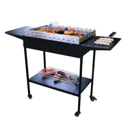 China Height Adjustable Greek Cypriot Charcoal Motorized Rotisserie BBQ Grill Automatic Cyprus Grill for sale