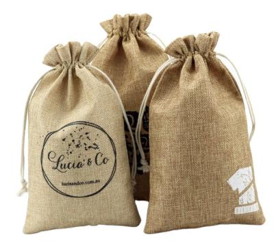 China Printed Logo Cheap Reusable Promotional Organic Custom Handled Cotton Canvas Jute Drawstring Bag Wine Tea Eco Pouch Bags for sale