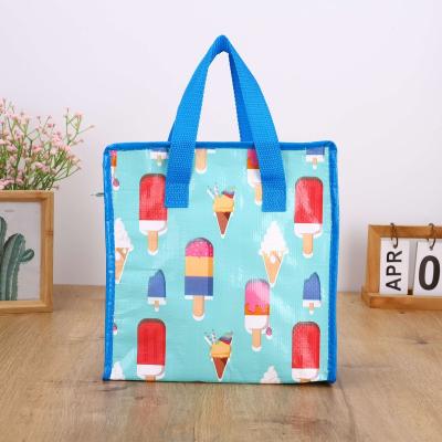 China 2021wholesale color cake thermal insulation bag waterproof washable natural reusable lunch cooler bag takeout bag for sale