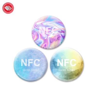 China Custom Epoxy PVC NFC Metal NFC Sticker Tag Ntag 213 Waterproof / Waterproof RFID Access Control Anti Card for sale