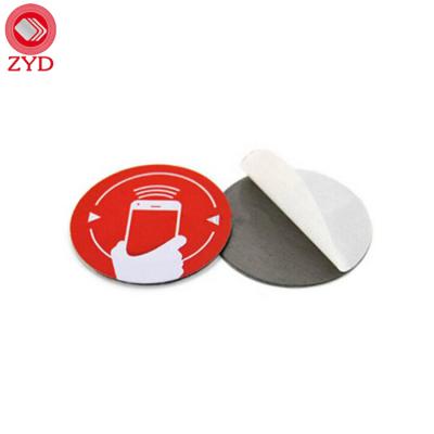 China Waterproof / Waterproof NFC Sticker Ntag213 Access Control Card Key Indicator Metal Color PVC Anti Card for sale