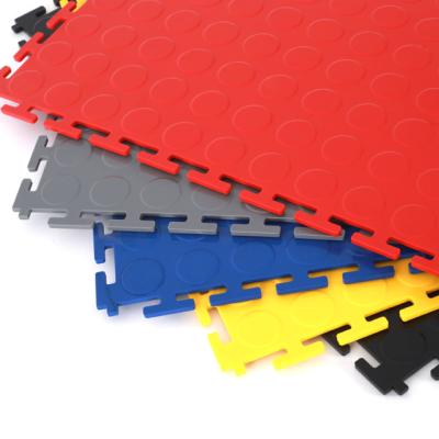 China Modern hot sale! ! Anti Slip Floor Mat PVC Interlocking Soft Floor Tiles For Garage And Exhibition for sale