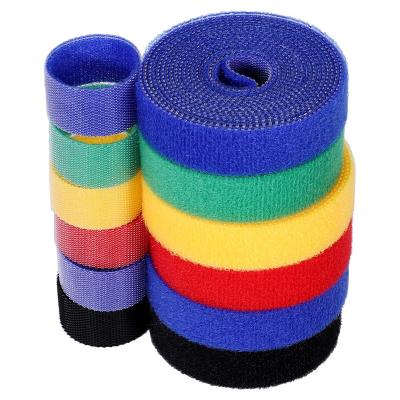 China 100% Sustainable Nylon Fabric Custom Color Recycled Reusable Self Adhesive Double Sided Hook And Loop Tape for sale