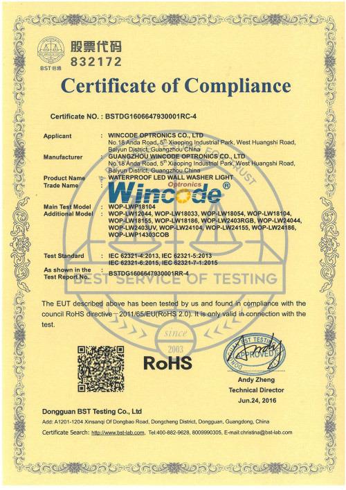 RoHS - Guangzhou Wincode Optronics Co., Ltd.