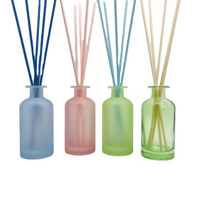 China Gift & Hot Sale Craft 180ml Essential Oil Reed Aroma Glass Diffuser Bottles With Fiber Sticks YZ-6213# for sale