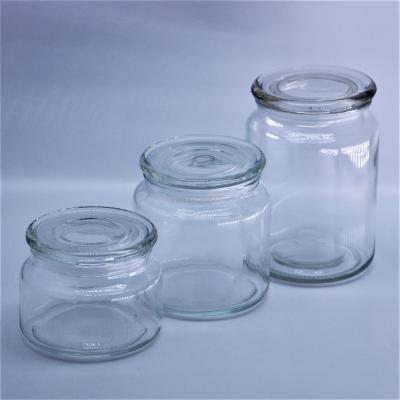 China Gift & YZ-CPJ500# 3oz 17oz Craft Mason Jar Food Seed Container Single Glass Jar Glass Lid for sale