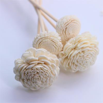 China Decorative Sola Wood Reed Flower Sola Wood Rattan Stick Aroma Fragrance Essential Oil Diffuser Flower YZ-RF000# for sale