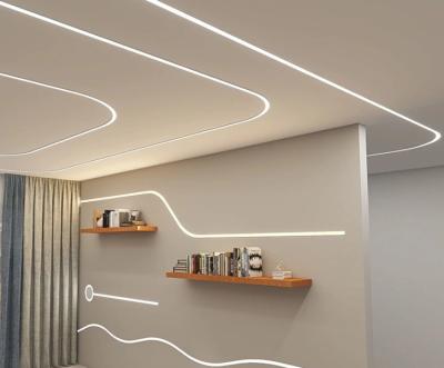 China New Design Decorations Super Slim U Channel Flexible Bendable Curve Alu Extrusion Exterior Aluminum Led Profile For LED Strip Light for sale