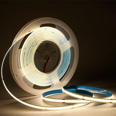 China Residential High Density Flexible LED Tape Ribbon Light 3000K 6000K DC 24V 512 LED 10mm 24W 26W RA90 COB LED Strip for sale