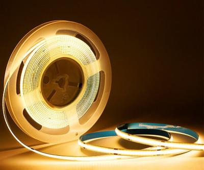 China Residential LED Strip Ribbon Light DC 12V 24V 320 LED 8mm 10W IP20 High Density Flexible COB LED Strip Light for sale