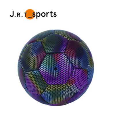 China Glowing Reflective Football Training Soccer Ball Light Up Snapshot Holographic Camera Soccer Ball for sale