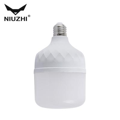 China Office Factory Wholesale 5W 10W 15W 20W 30W 40W 50W E27 LED Bulb Plastic Coated Aluminum LED Light Bulb for sale