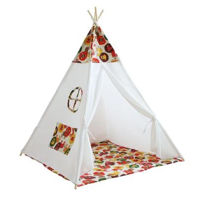 China Indoor Playhouse Toy Kids Play Toy Tents Cartoon Soft Children Lion Pattern Teepee Tipi Tent for sale