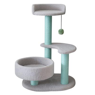 China Hot Sale Viable Cat Climbing Tower with Large Multi-platform Cat Tree Housing for Indoor Cats for sale