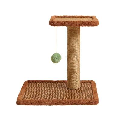 China Medium Sustainable Cat Scratching Post Durable Cat Furniture with Sisal Indoor Scratcher Rope for sale