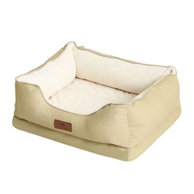 China New Style Breathable Pet Bed Cat Cushion Dog Sofa Large Soothing Indoor Rectangle Cat Bed Nest for sale