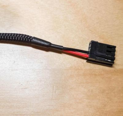 China Customized 4pin connector at open end with custom red and black wire harness for sale