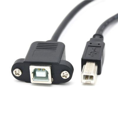 China Factory Sale High Quality USB Panel Mount With Screw USB B 2.0 Male To Female Cable for sale