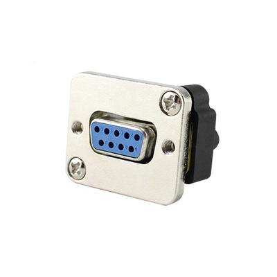 China High Quality Brass Material D Type Panel Mount 9 Pin Socket DB9 DB15 VGA RS232 Seat Information Box Male Female Adapter for sale