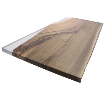 China 12% Below (Top) Live Edge Walnut Slab Dining Table Solid Wood Black Walnut Epoxy Resin Water Content Oven-Dry Wood Slabs Stock for sale