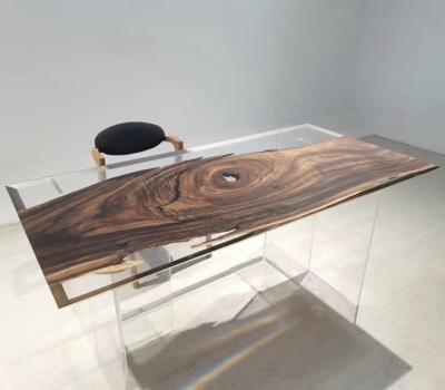 China High Quality Living Dining Table Modern Design Coffee Table Walnut Edge Solid Wood Solid Wood Table Top (Other) Offer Factory Directly Adjustable for sale