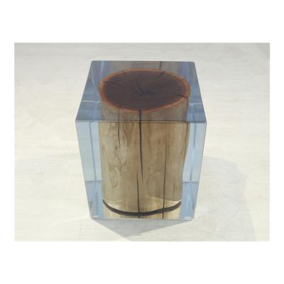 China Unique Unique Modern Stretch Stool Black Walnut Style Design Resin Solid Wood Eco-friendly Stool For Home Decoration for sale