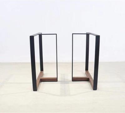 China Artisan wood+ metal base solid for dining table new design+ no need assembles legs for sale