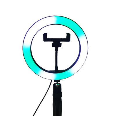 China China Supply 10 Inch Visual RGB LED Ring Filling Light Studio Shooting Photography Makeup Light with Phone Holders or Video Photography Makeup for sale