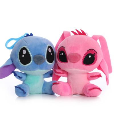 China For 12cm Baby Cartoon Baby Lilo Stitch Lilo And Stitch Stuffed Plush Toys Keychain Stuffed Plush Stitch Key Chain for sale