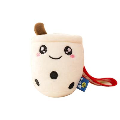 China New Home Custom Deco Emotion Boba Keychains Plush Milk Tea Coffee Cup Toys Cute Boba Key Chain Stuffed Boba for sale