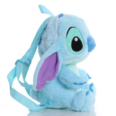 China For Baby 30cm Stitch Backpacks Cartoon Stuffed Plush and Stitch Lilo Plush Backpack Stitch Bag Blue Cute Backpack for sale