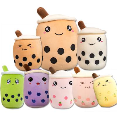 China Deco 50cm Boba House Boba Tea Soft Plush Toys Soft Emotion Gift Stuffed Toy Milk Tea Bubble Tea Plush Toys Bedroom Hug Pillow for sale