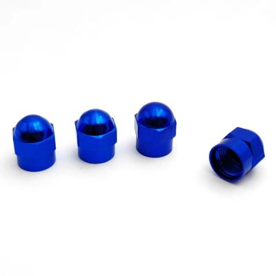 China Blue Aluminum Auto Parts Car Wheel Tire Valve Stem Covers ST-207 for sale