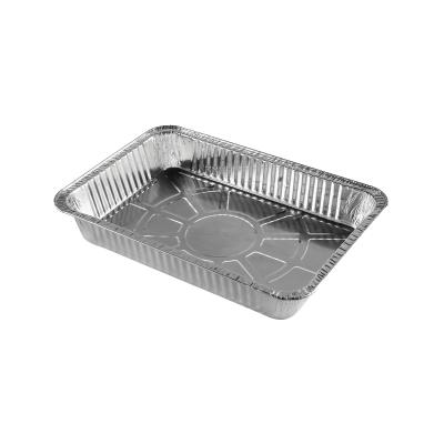 China Modern Aluminum Food Pot Prep Pans Tin Foil Pans Deep Trays Disposable For Cooking Heating for sale