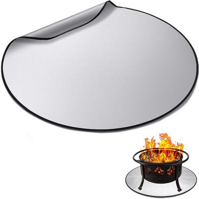 China New Products Outdoor Balcony Heat Resistance Round Fire Resistant Barbecue Grill Camping Fireproof Mat for sale