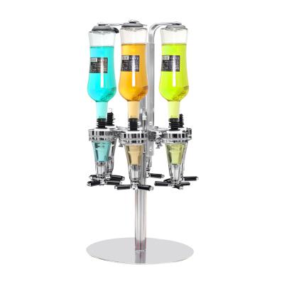 China Whiskey Butler Caddy Holder Dispensers Stainless Steel Bottle Liquor Shot Dispenser Holder Rotating Bar for Wine Whiskey for sale