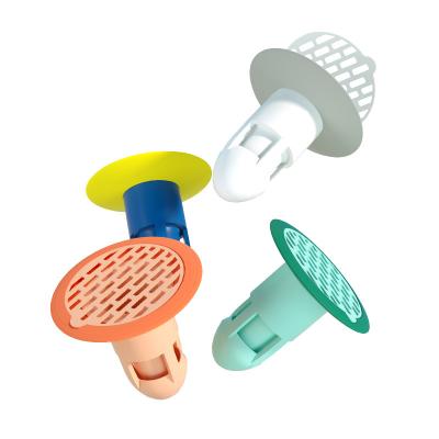 China Bathroom Silicone Air Freshener Balcony Inner Core Sewer Cover Anti-Toilet Round Floor Drain Viable for sale