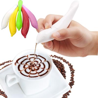 China Viable Electric Spice Pen For Latte Food Art Coffee Carved Cake Tools Carving Pen Baking Coffee Decorating Pen for sale