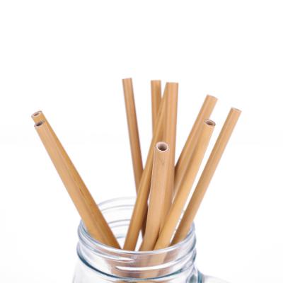 China Sustainable 100% Natural Biodegradable Bamboo Reusable Drinking Straws for Drinks for sale