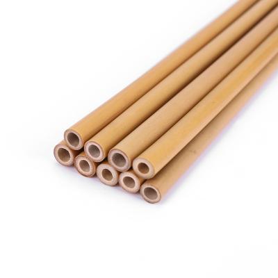 China Sustainable 100% natural biodegradable bamboo fiber reusable drinking straws for beverage shop for sale