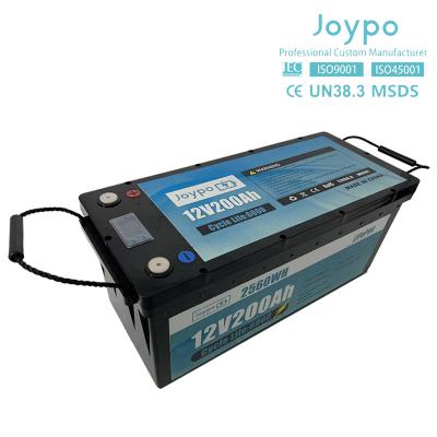 China Household Solar Storage Lithium Battery Deep Cycle 12V 200Ah LiFePO4 Battery for sale