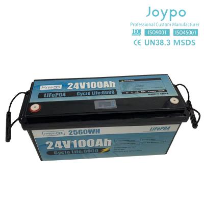 China Home Zonne-energieopslagbatterij 100Ah 24V Lithium Iron Phosphate Batterij Te koop