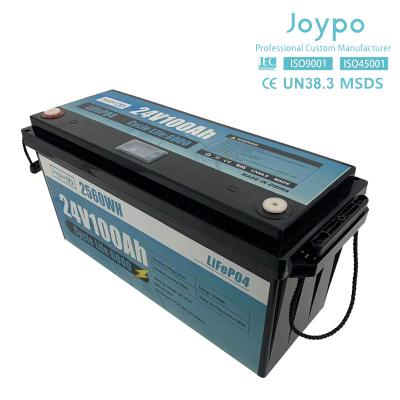 China 100Ah 200Ah Lithium Ion LiFePO4 Battery 24 Volt Deep Cycle Battery For RV Campers for sale